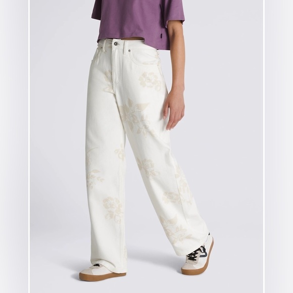 NEW Vans Sirelle Printed Marshmallow Puddle Pants - Picture 1 of 6